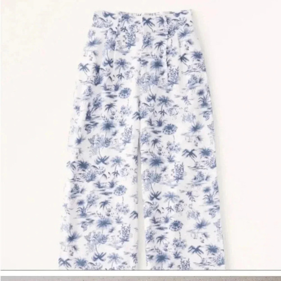 Abercrombie & Fitch Pants - Tailored Linen-Blend Wide Leg Pants Abercrombie and Fitch size XXS SHORT